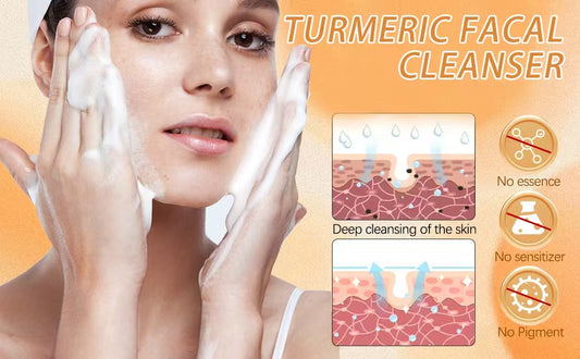 Limpiador facial espumoso de cúrcuma